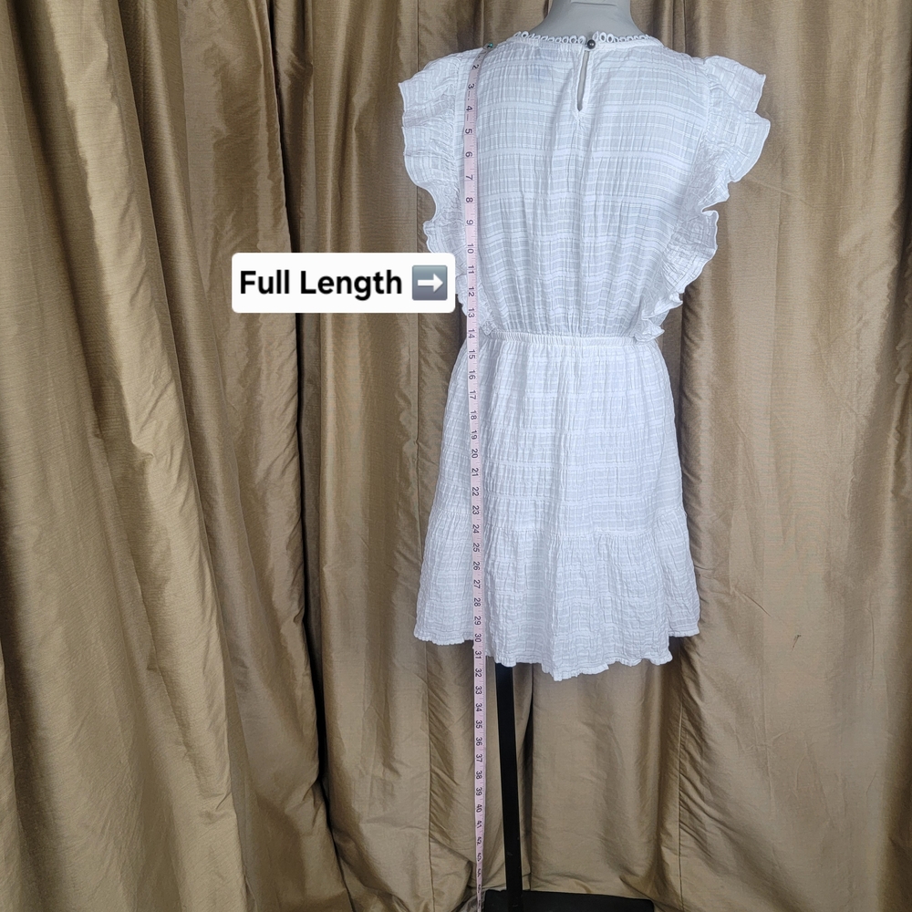 Wild Fable White Ruffled Dress - Picture 6 of 10